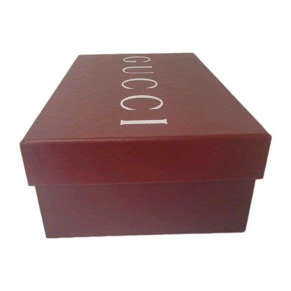 Gucci Empty Shoe Gift Box With Tissue & Card – Burgundy – Authentic - Picture 3 of 8